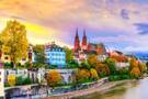 A view of Basel, Switzerland from the Rhine River