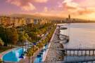 A panoramic view of Limassol at sunset