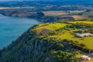 An aerial view of Burnie's coastline
