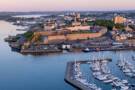 A panoramic aerial shot of Plymouth