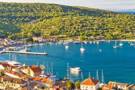 A panoramic aerial view of Vis