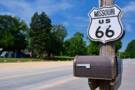 Historic route 66 highway sign in Missouri