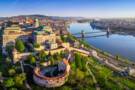 Panoramic image of the Danube River through Budapest