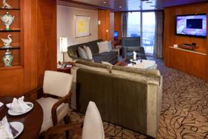 Royal Suite Living Room in Celebrity Constellation