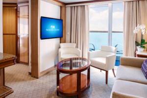 Penthouse Suite With Balcony, living area (S5), Royal Princess, Princess Cruises