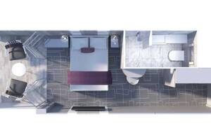 Celebrity Edge Single Stateroom floor plan