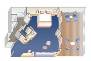 Vista Suite Floorplan, Crown Princess, Princess Cruises