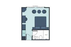 Colonial Suite Floor Plan, Ganges Voyager II, Uniworld