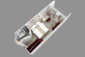 Club Veranda Stateroom Floorplan on Azamara Journey