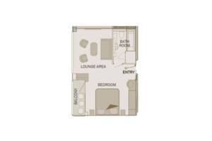 Royal Balcony Suite. Floor Plan, Scenic Jewel