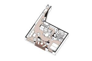 Voyager Suite floor plan, Seven Seas Voyager