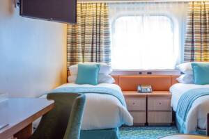 Ocean View Cabin Bedroom, Borealis, Fred. Olsen Cruise Lines