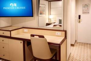 Interior Two Lower Beds, dressing area (IC), Royal Princess, Princess Cruises