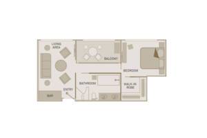 Floor Plan, Royal Owner's Suite, Scenic Opal