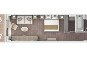 Silver Dawn Deluxe Veranda Suite Floor Plan