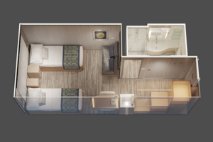 Interior Stateroom Floorplan, Star Princess
