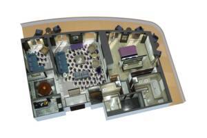 Grand Suite Floor Plan, Queen Victoria, Cunard
