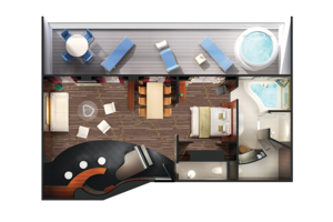 Deluxe Owner's Suite Floorplan, Pride of America