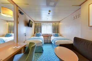 Superior Ocean View Cabin Bedroom, Borealis, Fred. Olsen Cruise Lines