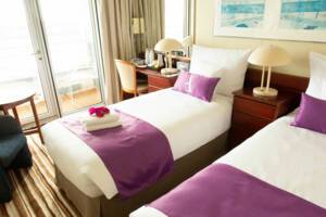 Balcony Cabin Bedroom, Ambience, Ambassador Cruise Line