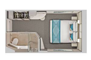 Family Inside Stateroom floor plan, Norwegian Jewel