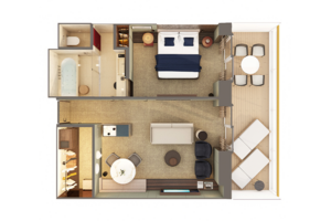The Haven Owner's Suite Floor plan, Norwegian Prima