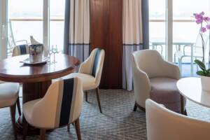 Penthouse Suite Dining Area, Aurora, P&O Cruises - Image based on a Suite, configuration may differ
