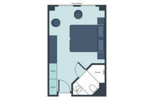 French Balcony Floor Plan, River Queen, Uniworld