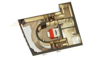 Grand Duplex Floor Plan (Upper), Queen Mary 2, Cunard