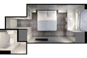 Emerald Azzurra Oceanview cabin layout