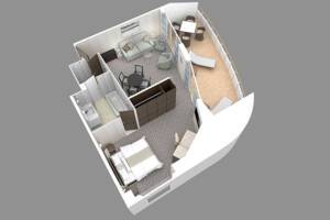 Club Ocean Suite Floor plan on Azamara Quest