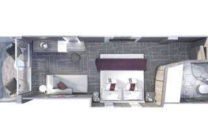 Deluxe Ocean View with Veranda floor plan, Celebrity Edge