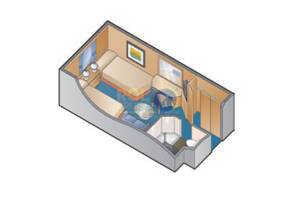 Inside cabin floor plan, Celebrity Millennium