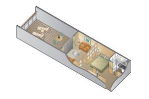 Ultra Deluxe Veranda, floor plan, Celebrity Millennium