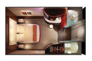 Inside Stateroom Floor Plan, Norwegian Epic