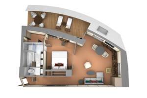 Owners Suite, Floor Plan, Seabourn Venture