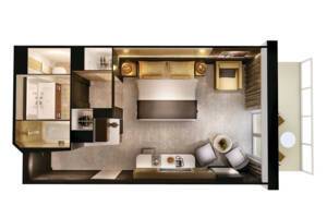 The Haven Courtyard Penthouse floor plan, Norwegian Escape