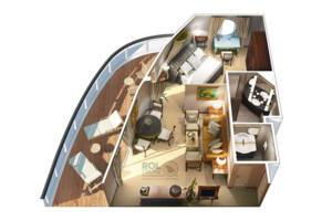 Vista Suite, Floor Plan, Nautica, Oceania Cruises