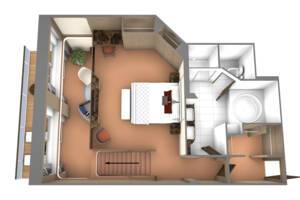 Wintergarden Suite, Upper Floor Plan, Seabourn Venture