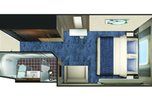 Oceanview Stateroom Floor Plan (Picture Window), Norwegian Spirit