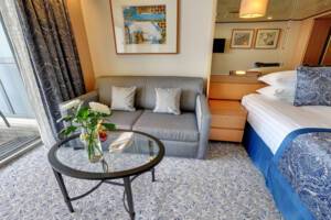 Balcony Junior Suite Wheelchair Adapted Bedroom & Living Area, Borealis, Fred. Olsen Cruise Lines