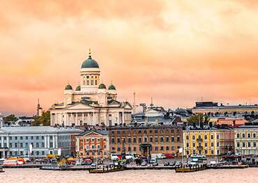 A panoramic view of Helsinki's cityscape