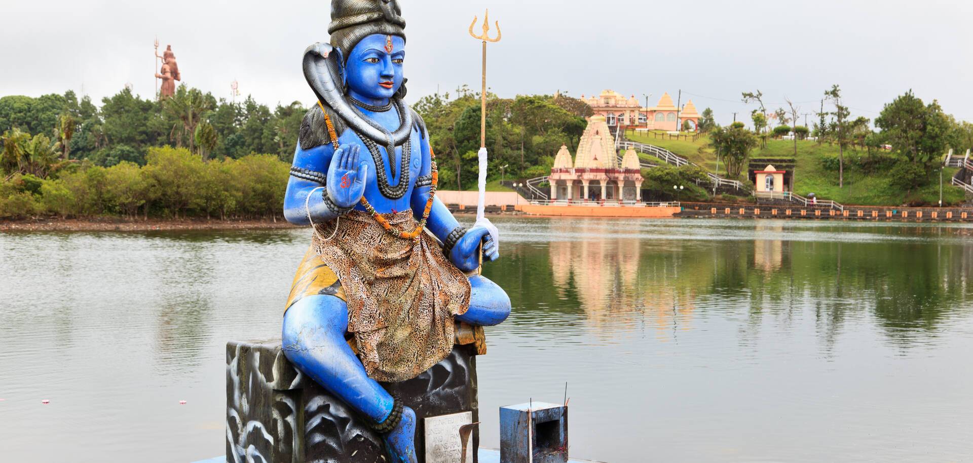 Statue of Shiva in a hindu temple (Grand Basin), Mauritius