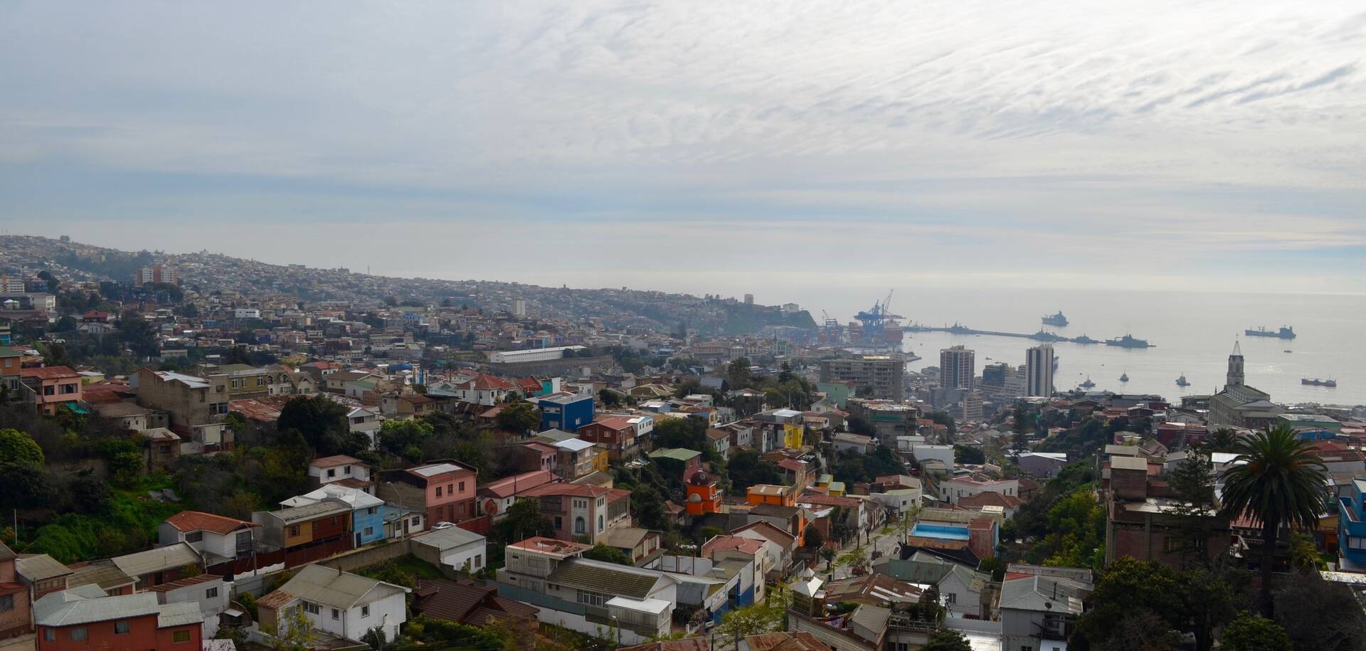 Port of Valparaiso - view from the city's hills