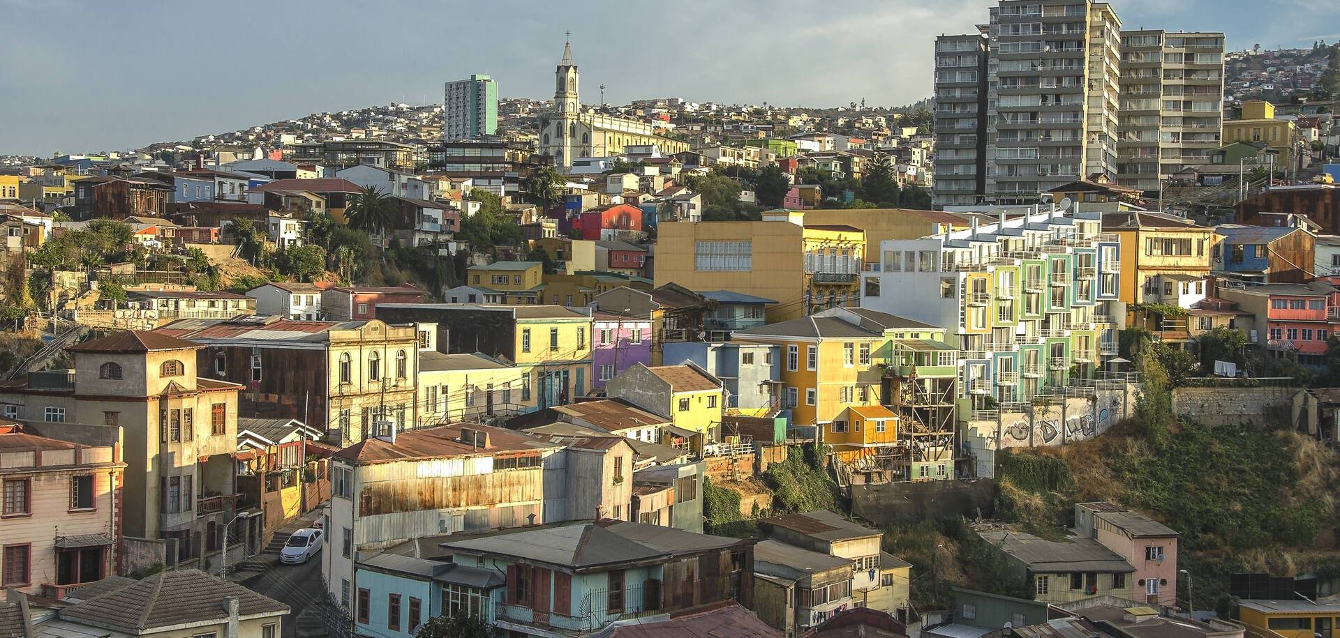 Colourful buildings of Valparaiso, Chile