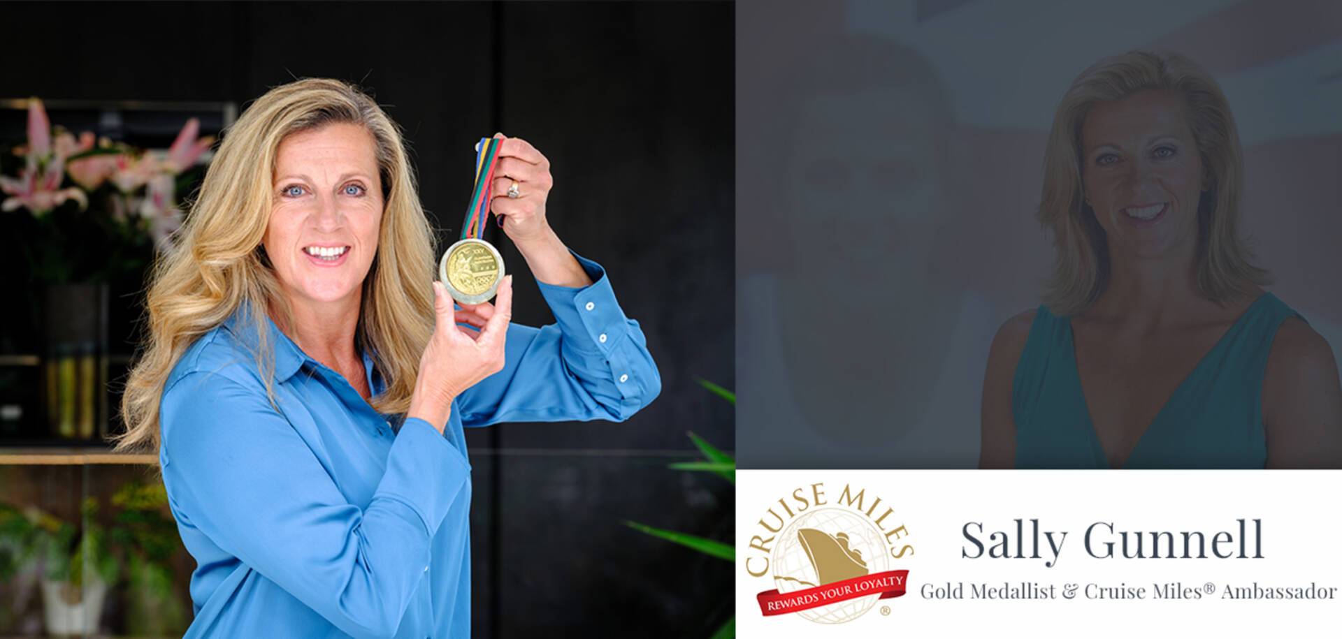 A collage of images of Sally Gunnell