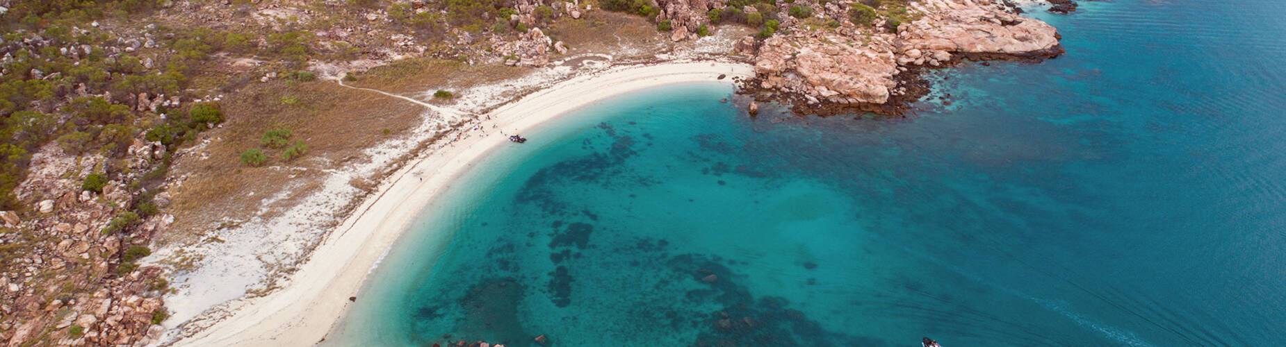 An aerial view of Vansittart Bay