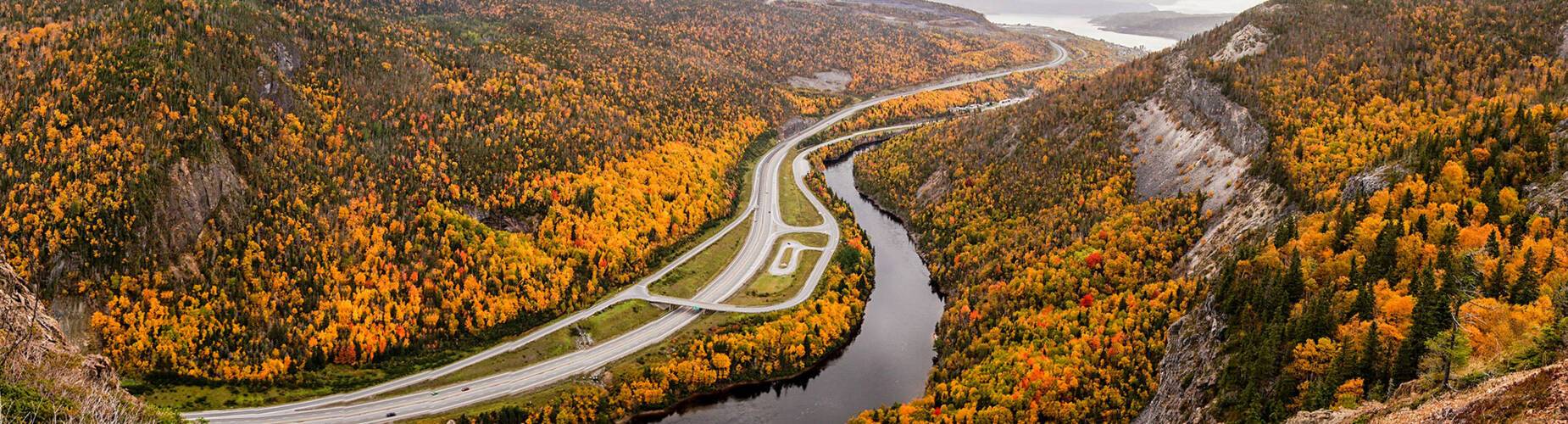 An aerial view of Corner Brook