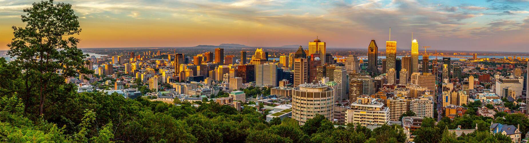 A panoramic view of Montreal