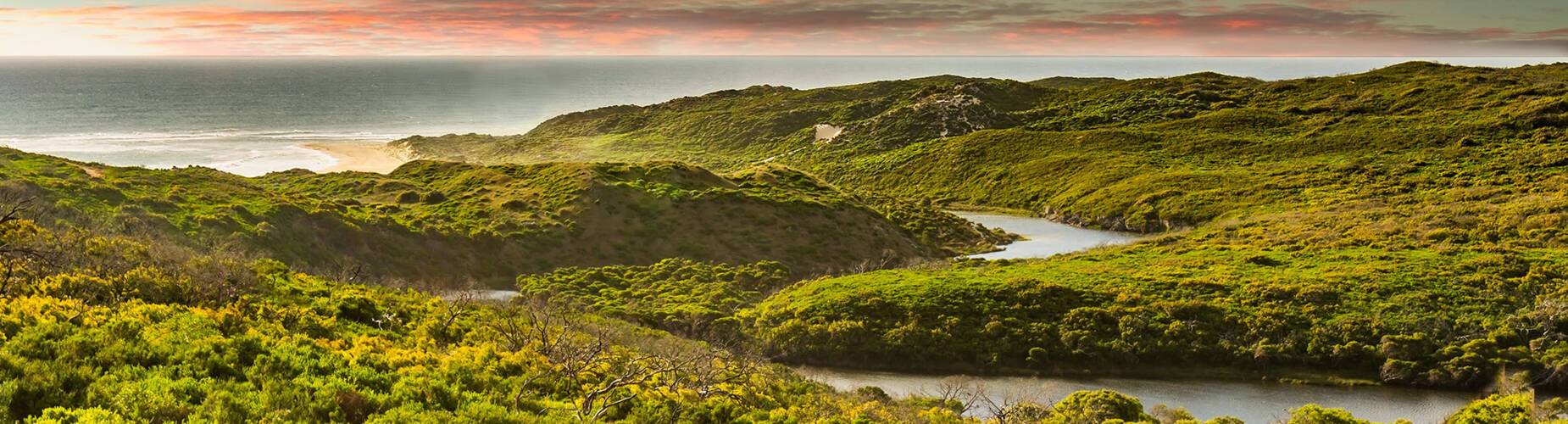 A panoramic view of Margaret River
